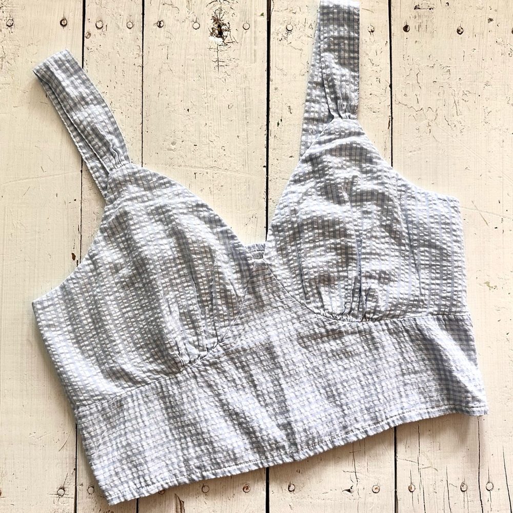 Abercrombie & Fitch plaid cropped tank